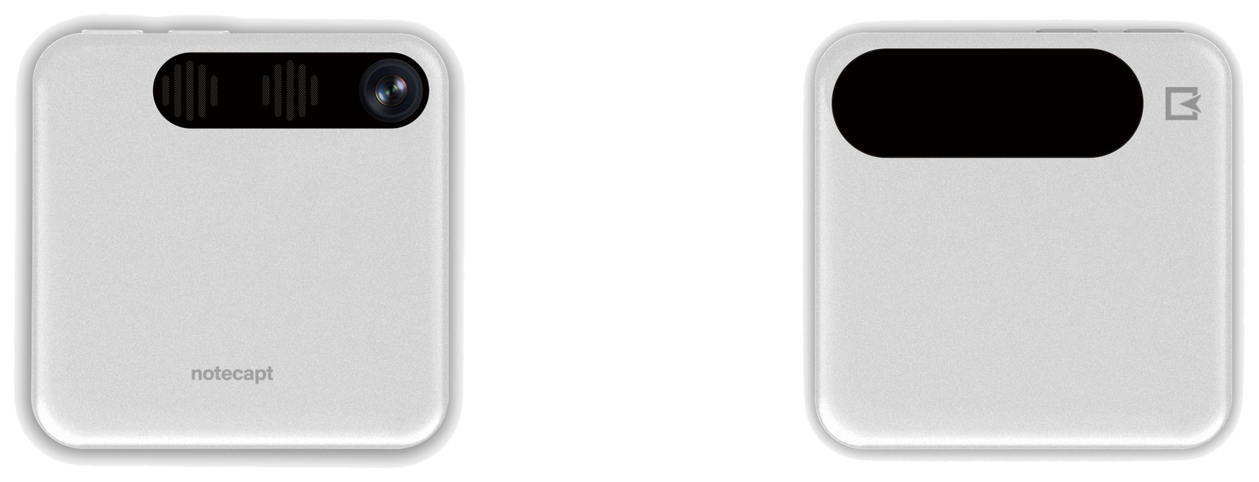 NoteCapt A2 Pro, front and back renders