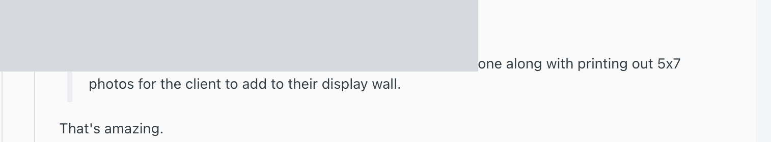 Redacted screenshot of the original post on r/photography