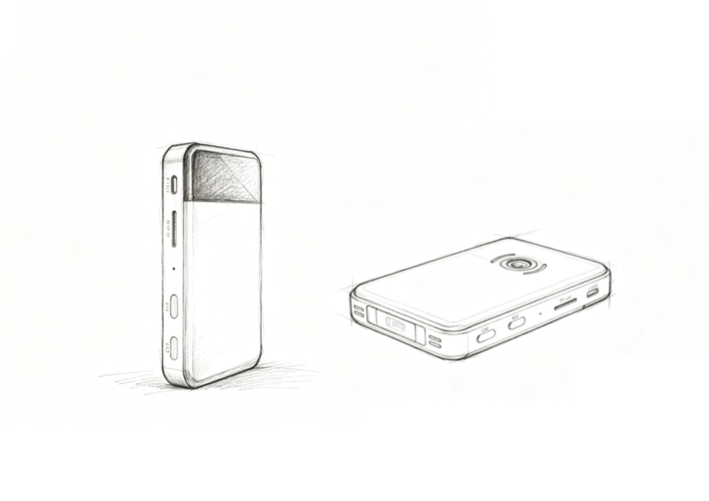 Early hand-drawn concept sketch — A1 Pro